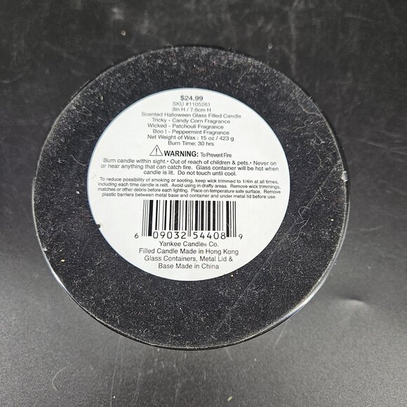 Yankee Candle Halloween 3 Scents Boo Tricky Wicked Patchouli Peppermint Jar - Picture 8 of 12